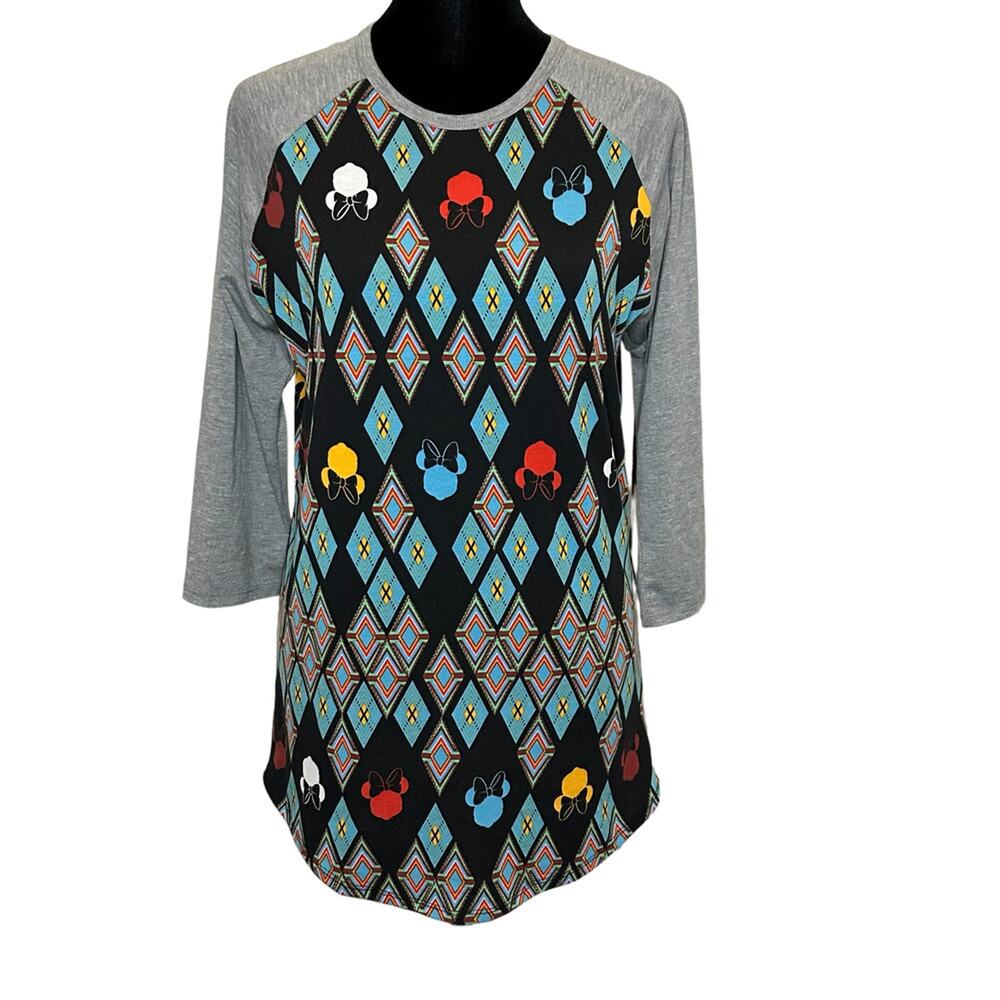 LuLaRoe Disney Minnie Mouse Randy Raglan Baseball Tee
